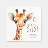 Oh Baby Giraffe Baby shower Servet (Voorkant)