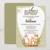 Oh Baby Giraffe Baby shower Uitnodiging (Voorkant / Achterkant)