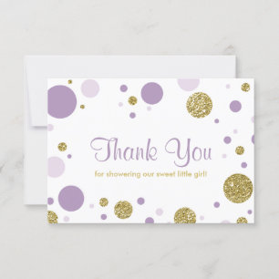 Oh Baby Girl, bedankt Card, Faux Glitter