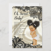 Oh Baby Girl Black Lace & Ivory Kaart (Voorkant)