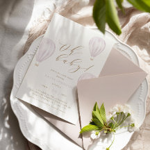 Oh Baby - Girl Hot Air Ballon Baby shower