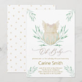 Oh Baby Girl Kleding Baby shower Uitnodiging (Voorkant / Achterkant)