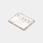 Oh Baby Girl Mocha Moderne Typografie Luier Raffle Post-it® Notes (Schuin)