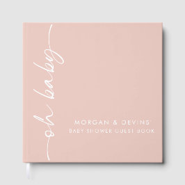 Oh Baby Girl Roze Baby Shower Gastboek Gastenboek