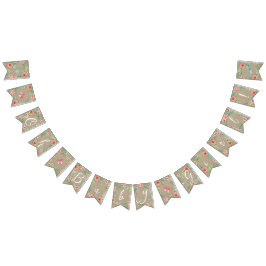 Oh Baby Girl Shower BOHO Nursery Room Pennant Roos Vlaggetjes