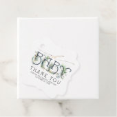 Oh Baby Gold bladeren groen Baby shower Bedankjes Labels (In situ)