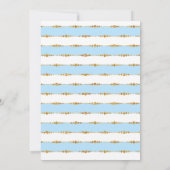 Oh Baby Gold & Blue Balloons Baby shower Uitnodigi Kaart (Achterkant)