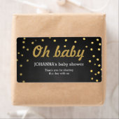 Oh Baby Gold Confetti krijtbord waterfles Etiket (Insitu)