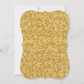 Oh Baby! Gold Glitter Baby shower Invitation Kaart (Achterkant)