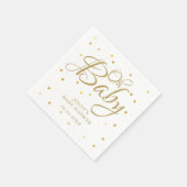 Oh Baby Gold Hearts Confetti Baby shower Sprinkle Servet (Hoek)