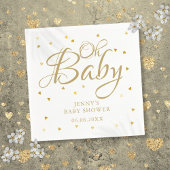 Oh Baby Gold Hearts Confetti Baby shower Sprinkle Servet