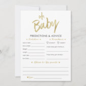 Oh Baby Gold Kaart voor voorspellingen en advies (Voorkant)