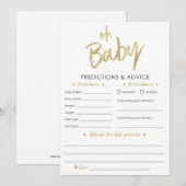 Oh Baby Gold Kaart voor voorspellingen en advies (Voorkant / Achterkant)