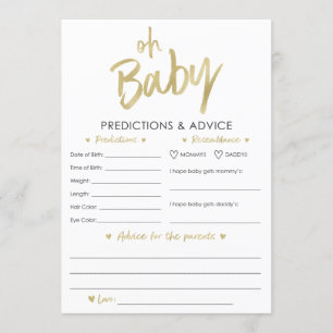 Oh Baby Gold Kaart voor voorspellingen en advies