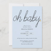 Oh Baby Gold Love Heart Baby shower / Sprinkle Kaart (Voorkant)