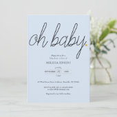 Oh Baby Gold Love Heart Baby shower / Sprinkle Kaart (Staand voorkant)