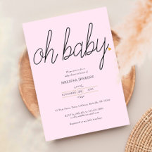 Oh Baby Gold Love Heart Baby shower / Sprinkle