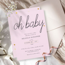 Oh Baby Gold Love Heart Couples Baby shower