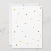 Oh Baby Gold Love Hearts Baby shower / Sprinkle Kaart (Achterkant)