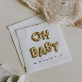 Oh Baby | goudballon-Baby shower Servetten