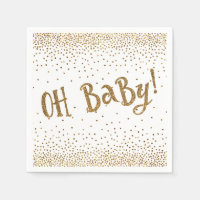 "Oh Baby!" Gouden Glitter Confetti voor Baby showe