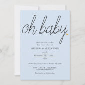 Oh Baby Gouden Liefdeshart Koppel Baby Shower Kaart (Voorkant)
