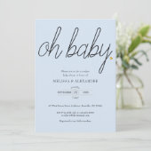 Oh Baby Gouden Liefdeshart Koppel Baby Shower Kaart (Staand voorkant)
