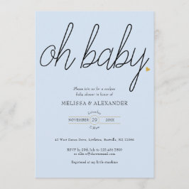Oh Baby Gouden Liefdeshart Koppel Baby Shower Kaart