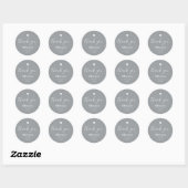 Oh Baby Gray Dank je Ronde Sticker (Vel)
