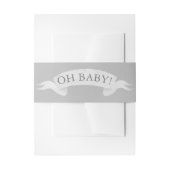 "Oh baby!" GrayTwinkle Little Star Uitnodigingen Wikkel (Voorkant Voorbeeld)