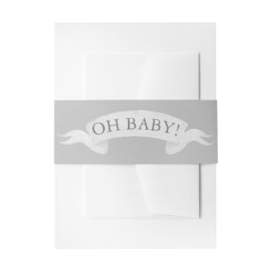 "Oh baby!" GrayTwinkle Little Star Uitnodigingen Wikkel