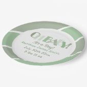 Oh Baby Green Typography Baby shower Paper Bord (Gekanteld)