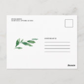 Oh Baby Greenery Baby shower Gender Neutral Briefkaart (Achterkant)