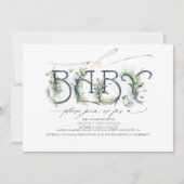 Oh Baby Greenery Baby shower Gender Neutral Kaart (Voorkant)