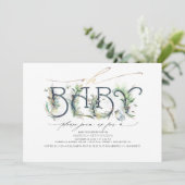 Oh Baby Greenery Baby shower Gender Neutral Kaart (Staand voorkant)