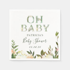 Oh Baby Greenery Bloemendekoration Baby Shower Ser Servet