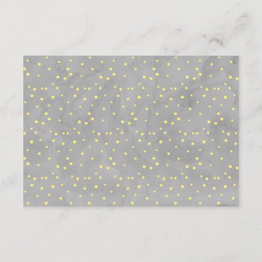 Oh Baby Grijs en Geel Baby shower Luier Raffle Informatiekaartje (Achterkant)