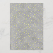 Oh Baby Grijs en Geel Baby shower Vermaakt Kaart (Achterkant)