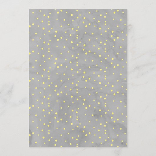 Oh Baby Grijs en Geel Baby shower Vermaakt Kaart (Achterkant)
