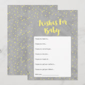 Oh Baby Grijs en Geel Baby shower Vermaakt Kaart (Voorkant / Achterkant)