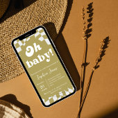 Oh Baby! Groen geruit | Gingham | BABY SHOWER Kaart