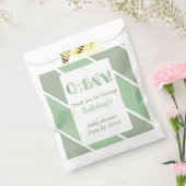 Oh Baby Groen Modern Baby shower Favoriet Bag Bedankzakje (Gezegeld)