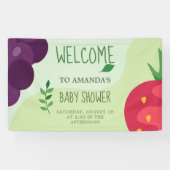Oh Baby Groen Vruchtensap Baby shower Spandoek (Horizontaal)