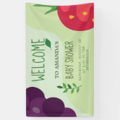 Oh Baby Groen Vruchtensap Baby shower Spandoek (Verticaal)