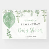 Oh Baby groene ballon genderneutrale douche Spandoek (Horizontaal)