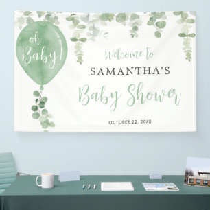 Oh Baby groene ballon genderneutrale douche Spandoek