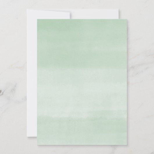 Oh Baby groene eucalyptus spring baby shower Kaart (Achterkant)