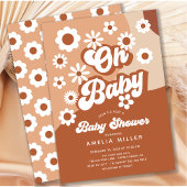 Oh Baby Groovy Baby shower Uitnodiging