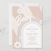 Oh Baby Groovy Daisy Douche Uitnodiging (Voorkant)