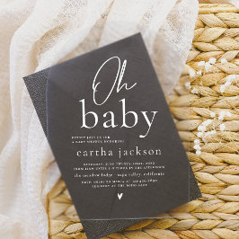Oh Baby Groovy Elegante Typografie Boog Baby Showe Acryl Uitnodigingen